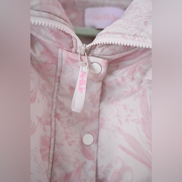 Selkie The Castle Pink Floral Marshmallow Puffer Womens Large Jacket- FreePeople - Picture 9 of 16